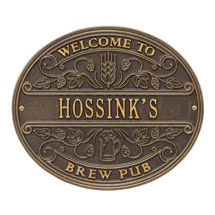 Alternate Image 5 for Personalized Brew Pub Welcome Plaque