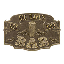 Product Image for Personalized Established Bar Plaque