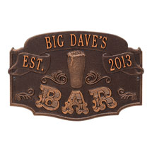 Alternate image for Personalized Established Bar Plaque