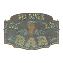 Alternate image for Personalized Established Bar Plaque