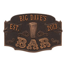 Alternate Image 5 for Personalized Established Bar Plaque