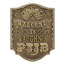 Product Image for Personalized Welcome Pub Plaque
