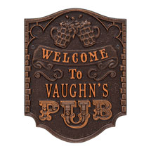 Alternate Image 1 for Personalized Welcome Pub Plaque