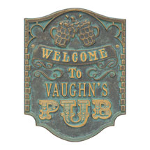 Alternate Image 4 for Personalized Welcome Pub Plaque