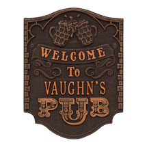 Alternate Image 5 for Personalized Welcome Pub Plaque