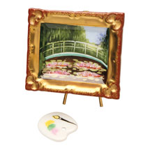 Alternate image Genuine Limoges Box with Monet's "Japanese Footbridge"