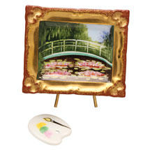 Alternate image Genuine Limoges Box with Monet's "Japanese Footbridge"