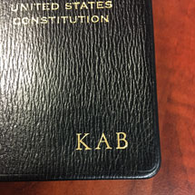 Alternate image Leatherbound Pocket-Size US Constitution With Initials