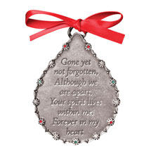 Engraved 'Forever in My Heart' Christmas Ornament
