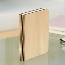 Alternate image for Folding LED Book Accent Lamp - Maple Wood Cover