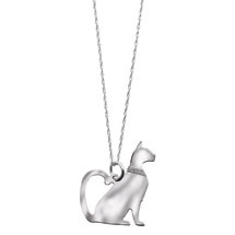 Alternate Image 1 for Sterling Silver Cat Breed Necklace