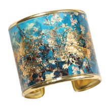 Alternate Image 2 for Gustav Klimt/Vincent Van Gogh Gold-Flecked Cuff Bracelet