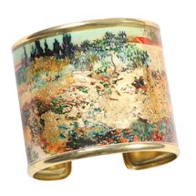 Alternate Image 3 for Gustav Klimt/Vincent Van Gogh Gold-Flecked Cuff Bracelet