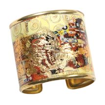 Alternate Image 5 for Gustav Klimt/Vincent Van Gogh Gold-Flecked Cuff Bracelet