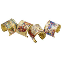 Product Image for Gustav Klimt/Vincent Van Gogh Gold-Flecked Cuff Bracelet