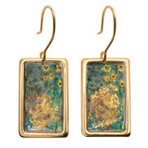 Product Image for Gustav Klimt/Vincent Van Gogh Gold-Flecked Earrings