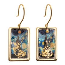 Alternate Image 4 for Gustav Klimt/Vincent Van Gogh Gold-Flecked Earrings