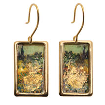 Alternate Image 6 for Gustav Klimt/Vincent Van Gogh Gold-Flecked Earrings