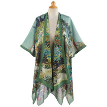 Alternate image Impressionist Garden Silk Kimono Jacket