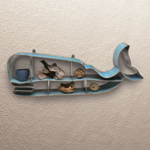 Alternate image Painted Metal Whale Shelf