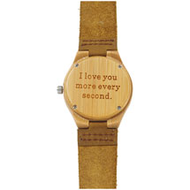 Alternate Image 1 for 'I Love You More Every Second' - Bamboo Watch