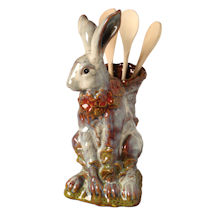 Alternate Image 1 for Porcelain Rabbit Utensil Holder