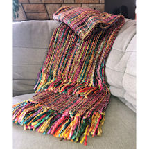 Alternate Image 4 for Multicolored Chunky Knit Throw Blanket