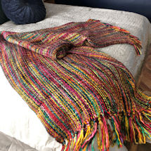 Alternate image for Multicolored Chunky Knit Throw Blanket