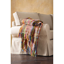 Alternate Image 3 for Multicolored Chunky Knit Throw Blanket