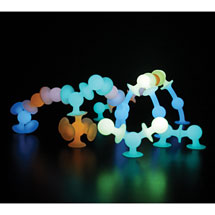 Alternate Image 2 for Squigz Glow-In-The-Dark 24 piece Set - Fat Brain Toys