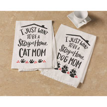 Alternate image Stay at Home Cat and Dog Mom Dish Towels