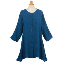 Alternate image for Textured Silk Button Tunic