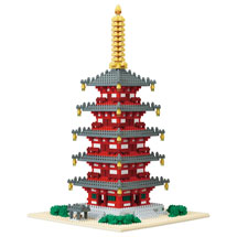 Alternate image for Nanoblock Micro-Sized Building Blocks Pagoda Set