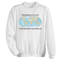 Alternate image for The World Is a Cat Playing With Australia T-Shirt or Sweatshirt