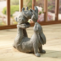 Alternate image for Kissing Rabbits Garden Sculpture