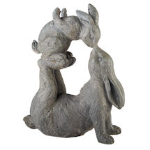 Alternate Image 1 for Kissing Rabbits Garden Sculpture