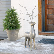 Alternate image for Rustic Deer Sculpture 