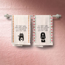 Product Image for In a Perfect World Cat and Dog Dish Towels