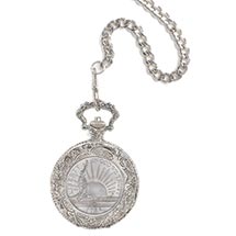 Alternate Image 1 for Statue Of Liberty Commemorative Coin Pocket Watch