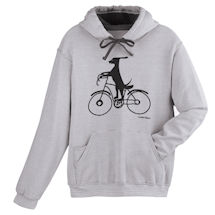 Alternate image for Cycling Dog Striped Hoodie
