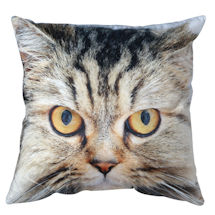 Alternate Image 1 for Glowing Eyes Tabby Cat Pillow 