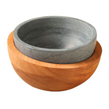 Alternate Image 2 for Soapstone and Wood Ice Cream Bowl