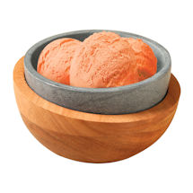Alternate Image 4 for Soapstone and Wood Ice Cream Bowl