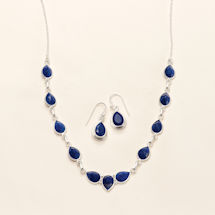 Alternate Image 1 for Blue Lapis Teardrop Necklace