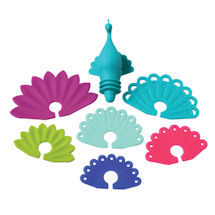 Alternate Image 1 for Peacock Bottle Stopper and Wine Glass Markers