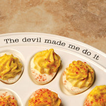 Alternate Image 1 for The Devil Made Me Do It - Deviled Egg Tray & Tongs Set