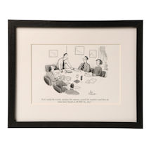 Alternate image for Study the Trends Custom Cartoon - Personalized New Yorker Cartoonist Print - Matted