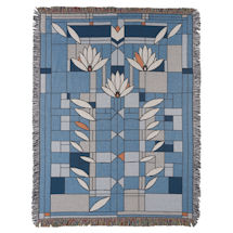Alternate Image 1 for Frank Lloyd Wright® Waterlilies Throw Blanket