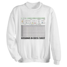Alternate Image 1 for Hosanna in Excel Sheet T-Shirt or Sweatshirt