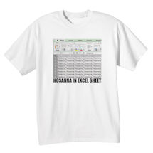 Alternate Image 2 for Hosanna in Excel Sheet T-Shirt or Sweatshirt